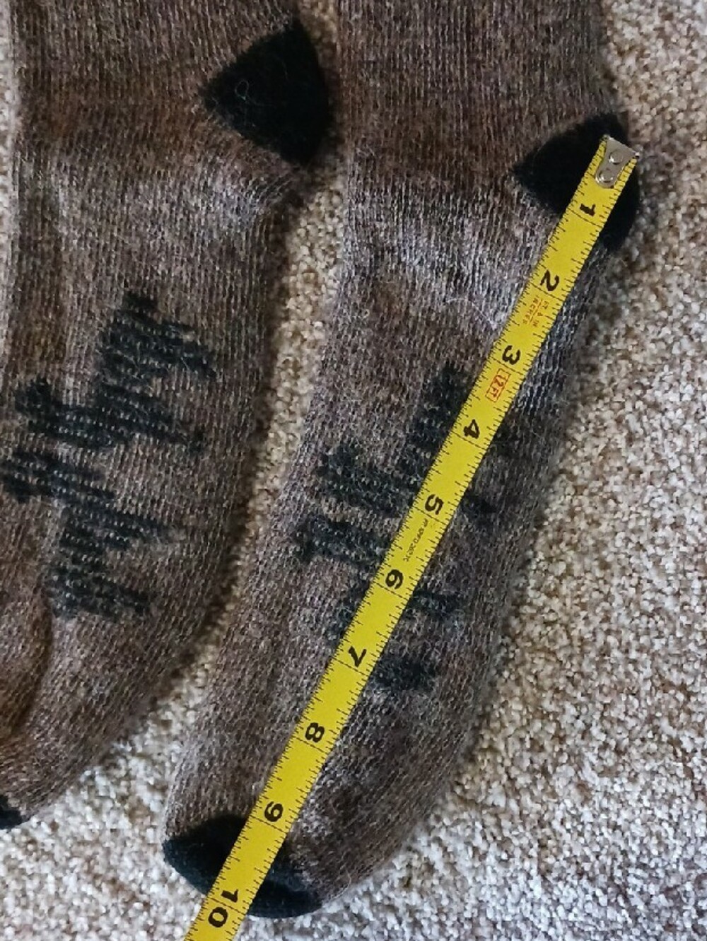 Alpacas of Montana ~ Alpaca Boot Socks – Brown & Black - Picture 7 of 8